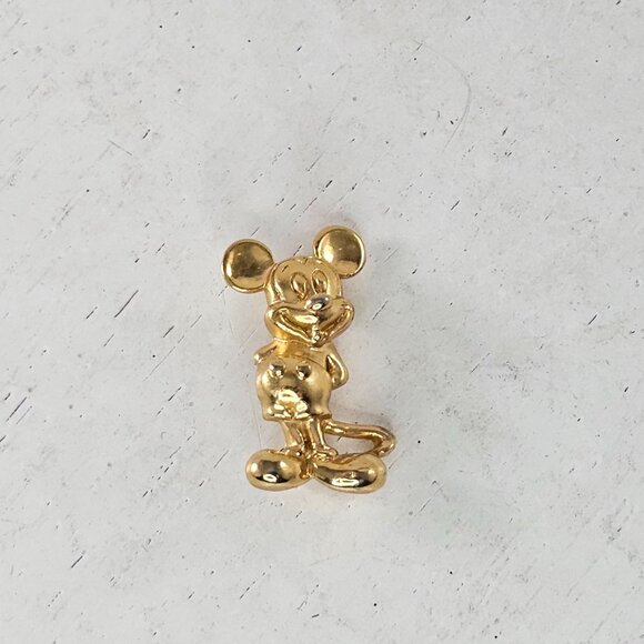 Gold-Toned Vintage Disney Designs Mickey Mouse Pin Brooch - Picture 2 of 5